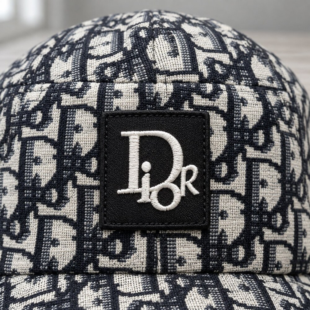 Dior Oblique Logo Patch Cap - Picture 5 of 6